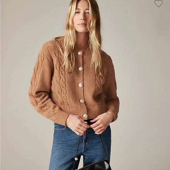 J. Crew Cable Knit Cardigan - Picture 2 of 9